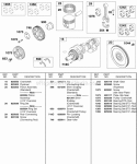 Piston Rings Crankshaft Flywheel Bearing Sets Diagram and Parts List for 583447-0217-E2  Briggs and Stratton Engine